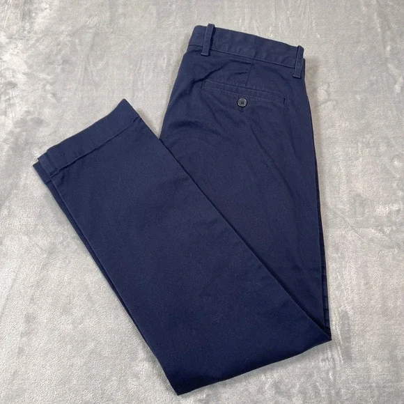 J.Crew Flex Slim Fit Chinos Mens 32x30 Navy Blue Stretch Cotton Pants - Picture 4 of 5